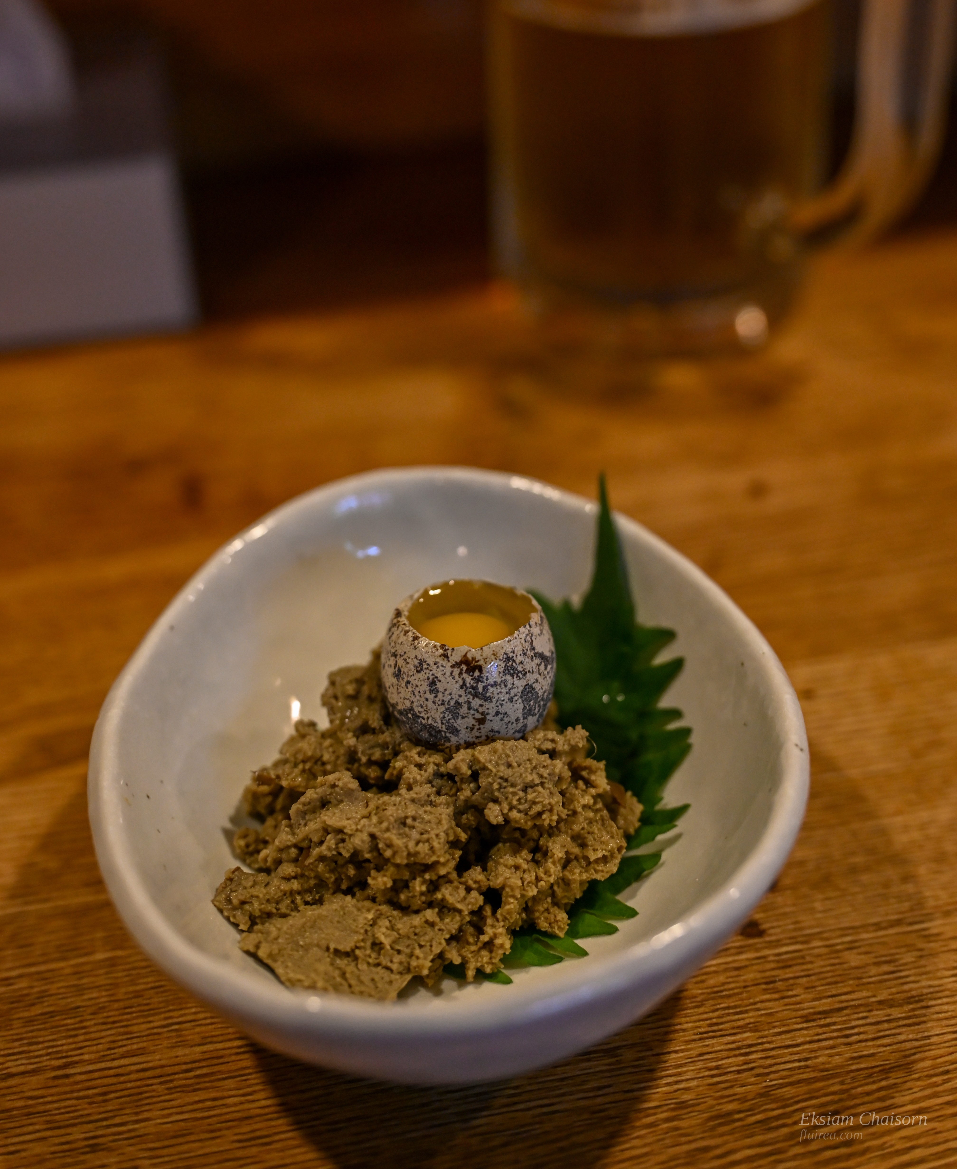 Crab Tomalley and Quail Egg, Sapporo · Eksiam Chaisorn